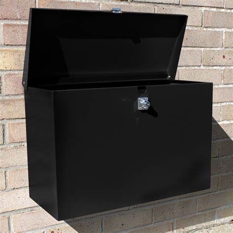 metal porch delivery box|lockable box containers for deliveries.